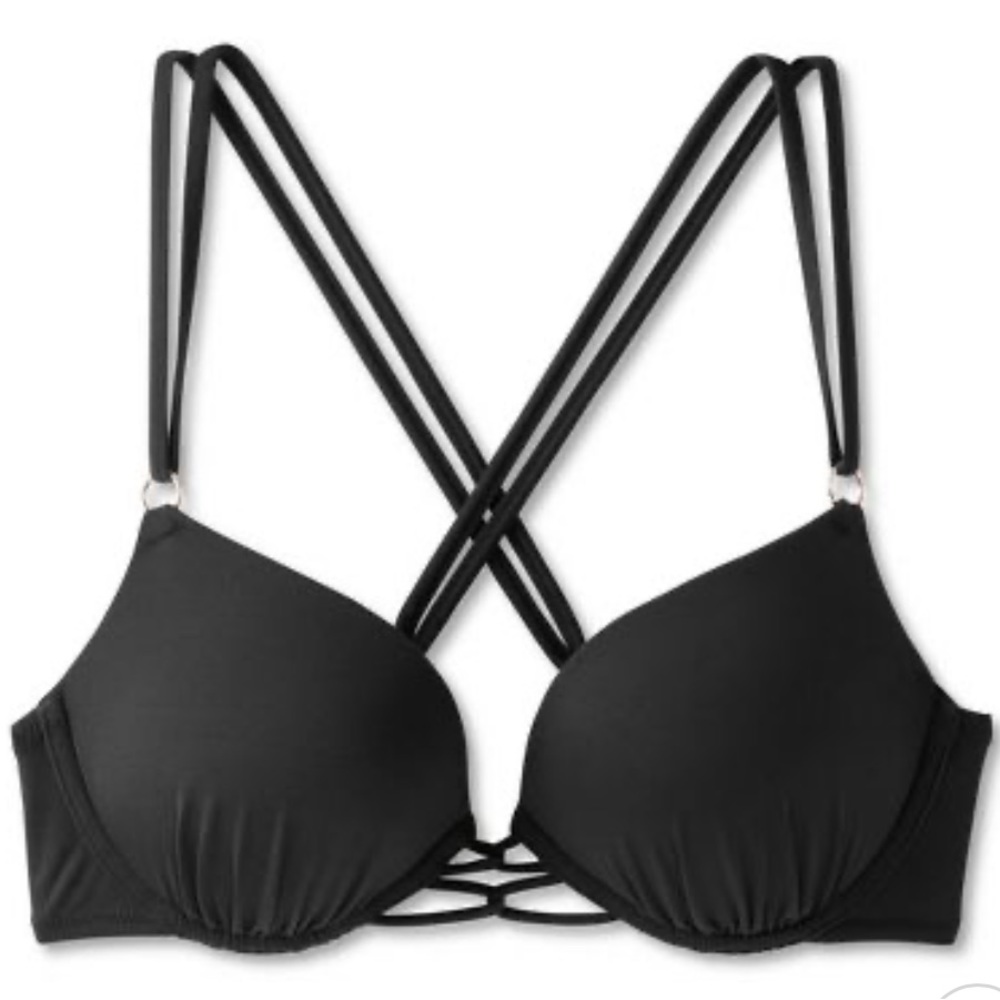 NWT- Women's Push-Up Double Strap Bikini Top - Shade & Shore™ Sz: 34c